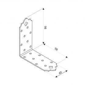 Dekorativ Verbinder Lochplattenwinkel Holzverbinder Lochwinkel Winkel mit CE - SDSKM DMX - 2