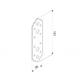 Dekorativ Verbinder Flachverbinder Holzverbinder Lochwinkel Winkel mit CE - SDSLP DMX - 2