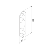 Dekorativ Verbinder Flachverbinder Holzverbinder Lochwinkel Winkel mit CE - SDSLP DMX - 2