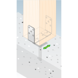 Stützenfuß Pfostenträger – breitenverstellbar – PSRU 60-200x136x4,0 GRUNDLINE - 2