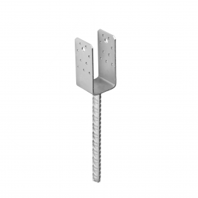 Stützenfuß Pfostenträger Pfostenanker Zink galvanisiert silbern - PSS GRUNDLINE - 2