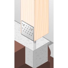 Stützenfuß Pfostenträger Pfostenanker Zink galvanisiert silbern - PSS GRUNDLINE - 17