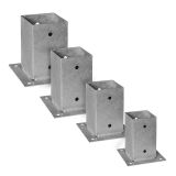 Aufschraubhülse Bodenhülse Pfostenträger – PSP rechteckig Feuerverzinkt GRUNDLINE - 21