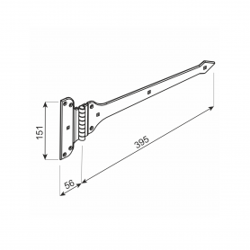 Dekorativ Kreuzgehänge Scharniere Ladenband Bänder - ZABW Schwarz DMX - 2