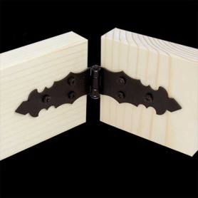 Französisches Kistenband Scharniere Ladenband Bänder - Schwarz ZFD DMX - 3