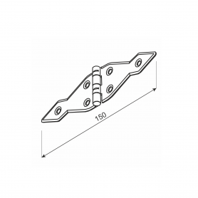 Dekorativ Kreuzgehänge Scharniere Ladenband Bänder - Schwarz ZATS DMX - 2