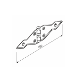 Dekorativ Kreuzgehänge Scharniere Ladenband Bänder - Schwarz ZATS DMX - 2