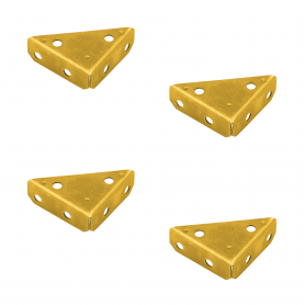 Eckbeschlag Möbelbeschlag Metallecke Eckenschutz - Zink galvanisiert gelb - NS DMX - 1