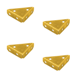 Eckbeschlag Möbelbeschlag Metallecke Eckenschutz - Zink galvanisiert gelb - NS DMX - 1