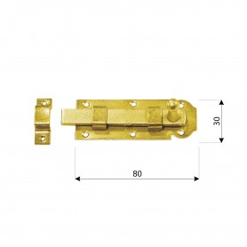 Riegel Bolzenriegel Schlossriegel Schubriegel - Zink galvanisiert gelb - W DMX - 2