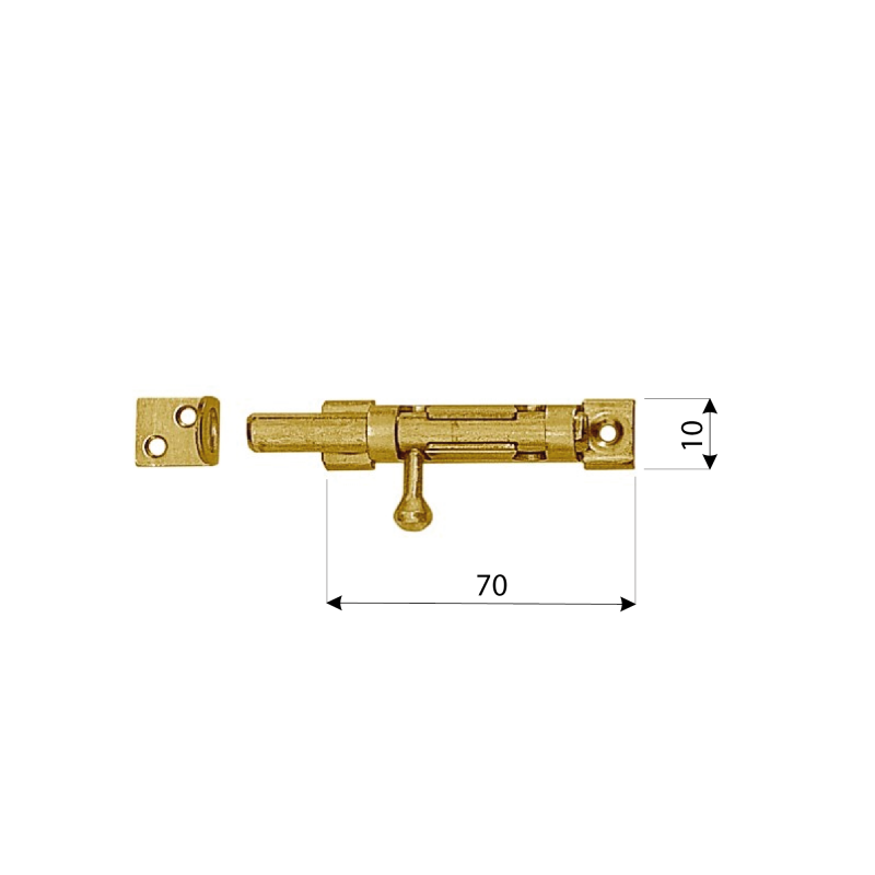 Riegel Bolzenriegel Schlossriegel mit Schlaufe Schubriegel - W DMX - 2