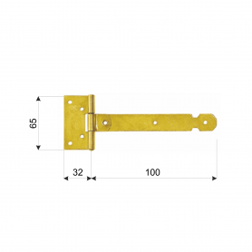 Kreuzgehänge leicht Scharnier Holzverbindung Torband - ZBL DMX - 2
