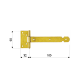 Kreuzgehänge leicht Scharnier Holzverbindung Torband - ZBL DMX - 2
