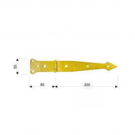 Werfgehänge Scharnier Holzverbindung Torband - ZBP DMX - 2