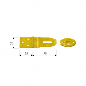 Sicherheitsüberfalle mit Öse Überfallscharnier Scharniere - ZZP - 1 Stück DMX - 2