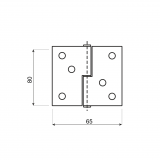 Demontierbares Scharnier Türscharnier Möbelscharniere - ZM - links DMX - 3