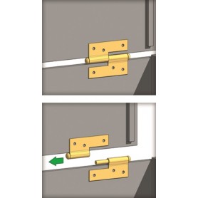 Demontierbares Scharnier Türscharnier Möbelscharniere - ZM - links DMX - 4