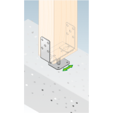 Stützenfuß Pfostenträger – breitenverstellbar – Silber, PSRT 0-200x136x4,0 mm GRUNDLINE - 2