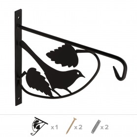 Blumenhalter, Wandblumenhalter, Blumentopfhalter - UK 3 Vogel 210x250 Velano - 2