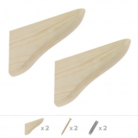 2x Konsole, Regalhalter, Regalkonsole, Regalsystem, Wandkonsole - WDP Velano - 2