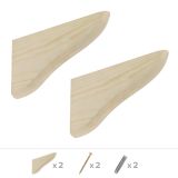 2x Konsole, Regalhalter, Regalkonsole, Regalsystem, Wandkonsole - WDP Velano - 2