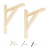 2x Konsole, Regalhalter, Regalkonsole, Wandkonsole - WDW KIEFE Velano - 2