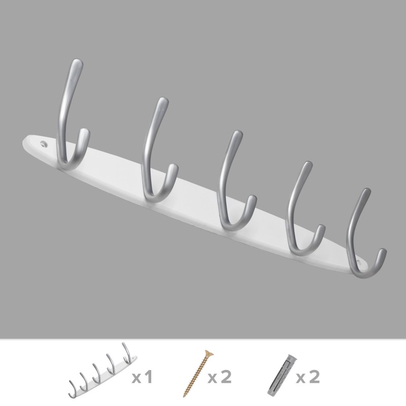 Garderobenleiste, Kleiderhaken,Garderobenhaken, Wandhaken - WUM WEISS Velano - 5