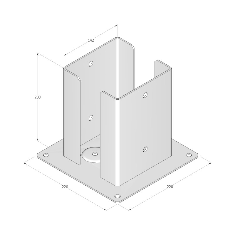 Stützenfuß Pfostenträger Pfostenanker - Feuerverzinkt - PSPD | eBay