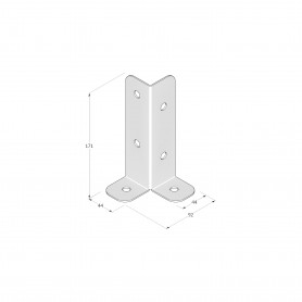 Stützenfuß Pfostenträger Pfostenanker - Feuerverzinkt - PSB GRUNDLINE - 2