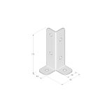 Stützenfuß Pfostenträger Pfostenanker - Feuerverzinkt - PSB GRUNDLINE - 2