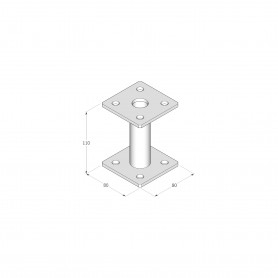 Stützenfuß Pfostenträger Pfostenanker - Feuerverzinkt - PMF GRUNDLINE - 2