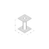 Stützenfuß Pfostenträger Pfostenanker - Feuerverzinkt - PMF GRUNDLINE - 2