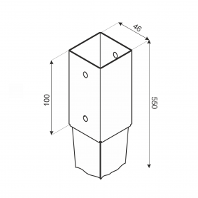 Einschlagbodenhülse Bodenhülse Einschlaghülse Pfostenträger - PSG Feuerverzinkt GRUNDLINE - 4