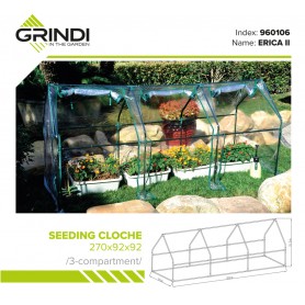 Foliengewächshaus Treibhaus Pflanzenhaus - für Blumen 270x92x92 Grindi - 15