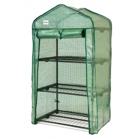 Foliengewächshaus Treibhaus Pflanzenhaus - 70x50x125 - mit 3 Gitterböden Grindi - 1