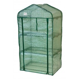 Foliengewächshaus Treibhaus Pflanzenhaus - 70x50x125 - mit 3 Gitterböden Grindi - 3