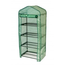 Foliengewächshaus Treibhaus Pflanzenhaus - mit 4 Gitterböden 70x50x158 Grindi - 1