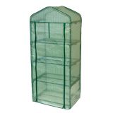 Foliengewächshaus Treibhaus Pflanzenhaus - mit 4 Gitterböden 70x50x158 Grindi - 2