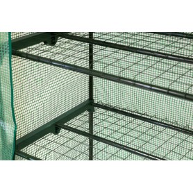 Foliengewächshaus Treibhaus Pflanzenhaus - mit 4 Gitterböden 70x50x158 Grindi - 6