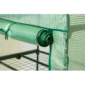 Foliengewächshaus Treibhaus Pflanzenhaus - mit 4 Gitterböden 70x50x158 Grindi - 7