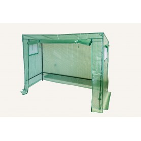 Tomaten Foliengewächshaus Treibhaus Pflanzenhaus - 200x78x130/150 - Grün Grindi - 1