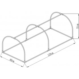 Mini Foliengewächshaus Treibhaus Pflanzenhaus - auf dem Balkon 130x60x50 Grindi - 10