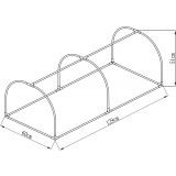 Mini Foliengewächshaus Treibhaus Pflanzenhaus - auf dem Balkon 130x60x50 Grindi - 10