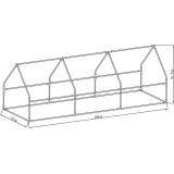 Foliengewächshaus Treibhaus Pflanzenhaus - für Blumen 270x92x92 Grindi - 12