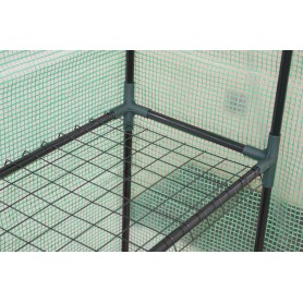 Foliengewächshaus Treibhaus Pflanzenhaus mit Regal - 143x73x195 Grindi - 7