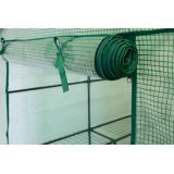 Foliengewächshaus Treibhaus Pflanzenhaus mit Regal - 143x143x195 - Grün Grindi - 6