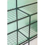 Foliengewächshaus Treibhaus Pflanzenhaus mit Regal - 143x143x195 - Grün Grindi - 7