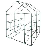 Foliengewächshaus Treibhaus Pflanzenhaus mit Regal - 143x143x195 - Grün Grindi - 12