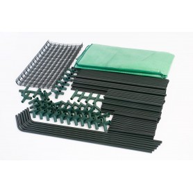 Foliengewächshaus Treibhaus Pflanzenhaus mit Regal - 143x143x195 - Grün Grindi - 13