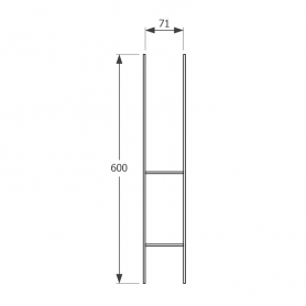 Stützenfuß Pfostenträger Pfostenanker - Typ H Feuerverzinkt - PSH GRUNDLINE - 2